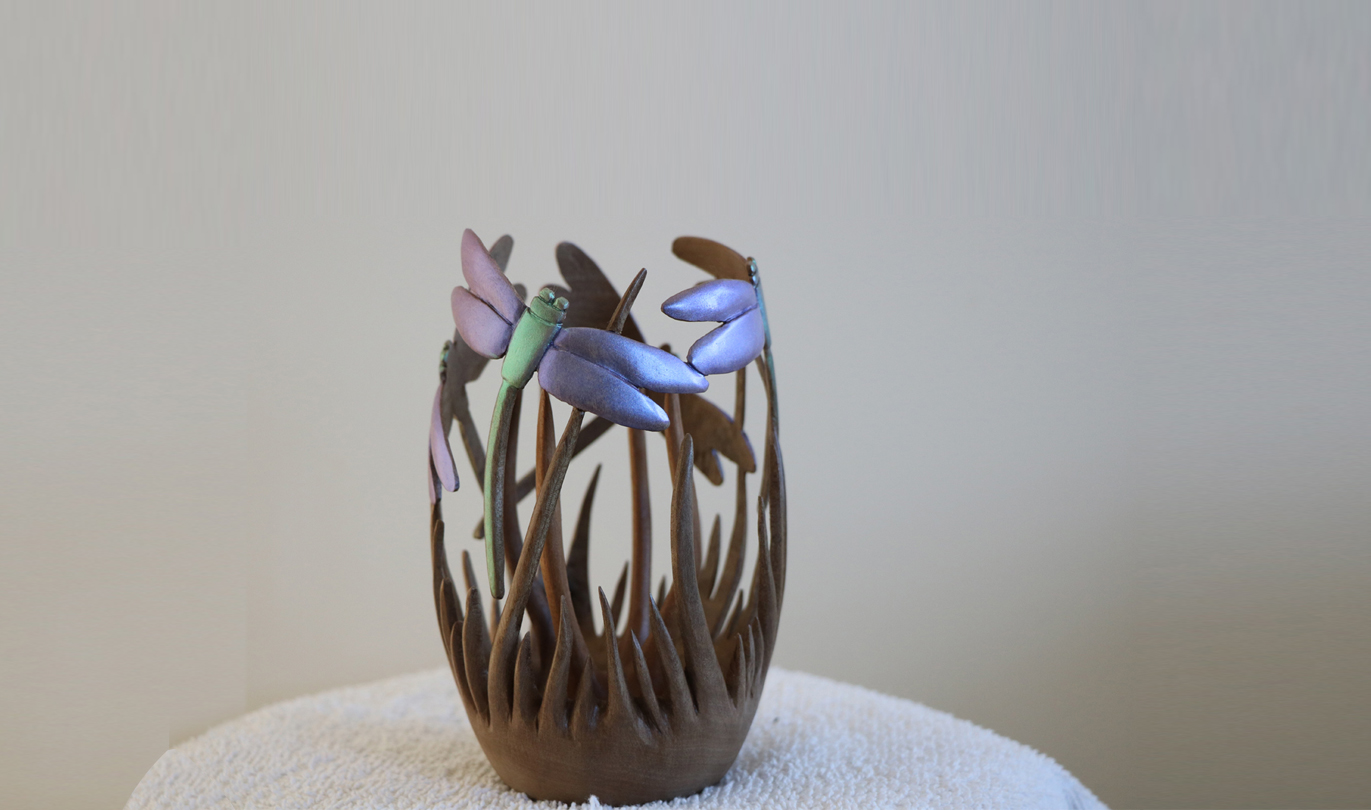 Dragonfly Vase